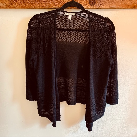 Dana Buchman—Woven Viscose Blend Open Cardigan - Picture 1 of 4